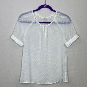 J. Crew Sheer Blouse Size XS